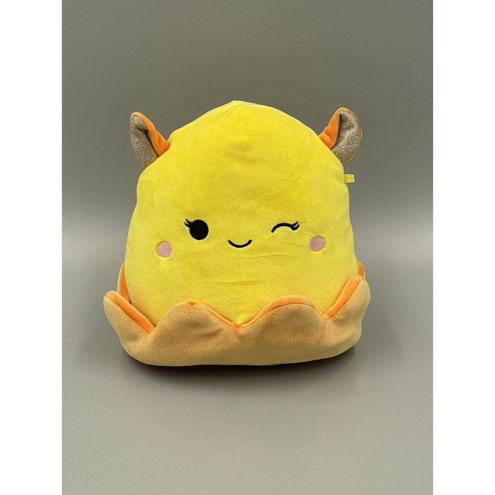 Squishmallow Kellytoy‎ Bijan the Winking Dumbo Octopus 8” Yellow Sea life Plush